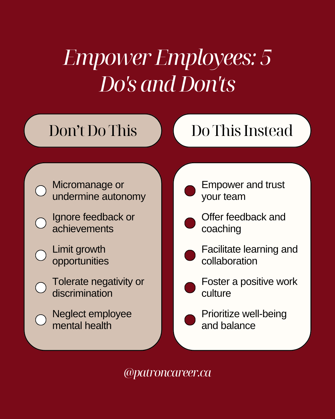 Empower Employees 5 Do's and Don'ts